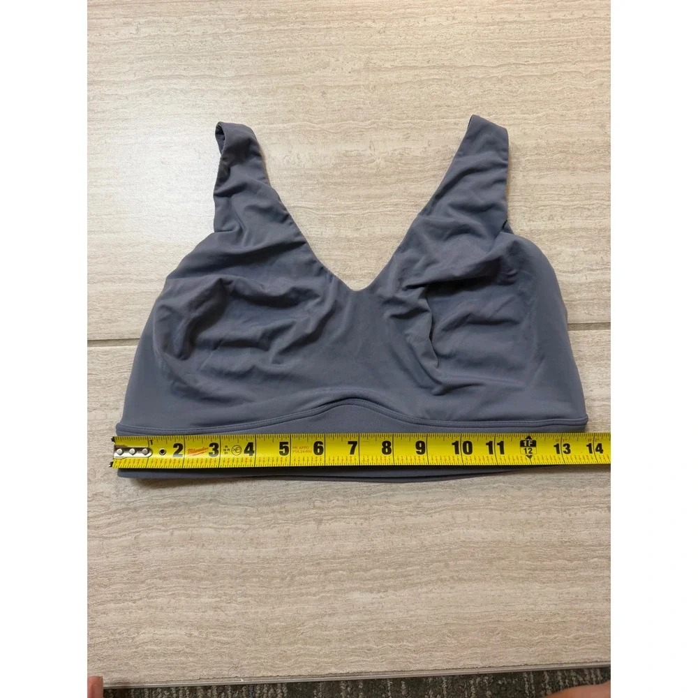 Harper Wilde Bliss Bralette Slate Blue Gray V-Neck Lounge Bra 2X-Large